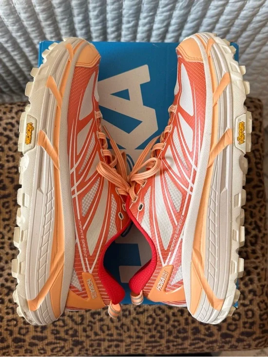 HOKA Mafate Speed 2 Trail Running Shoes | Ember/Pale Tangerine | Size 9.5W - Picture 7 of 7